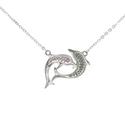 925 Sterling Silver Classic Fish Pendant Necklace with Adjustable Length For Women